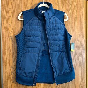 Tech Gear Teal Puffer Vest Women’s Large Lightweight Zip Front NWT